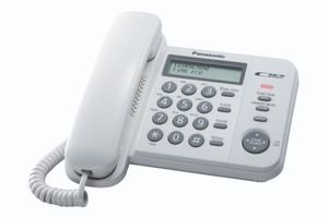 Telefonas PANASONIC KX-TS560FXW, baltas