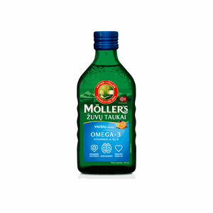 Möller's skysti žuvų taukai vaisių skonio 250 ml