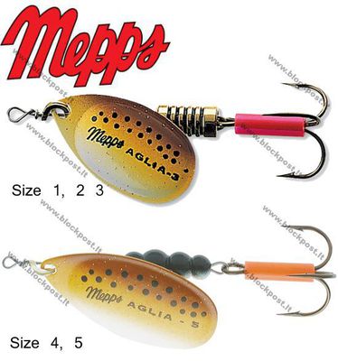 Blizgė Mepps Aglia Brown trout 2.5 g