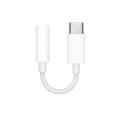 Apple USB-C to 3.5mm Headphone Jack Adapter, MU7E2ZM/A, White - audio adapteris
