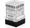 Chessex Opaque 12mm d6 with pips Dice Blocks (36 Dice) - Dark Grey w/black