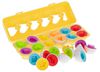 MONTESSORI lavinamasis žaislas Sujungiami kiaušiniai su formomis ir spalvomis
