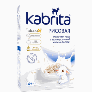 KABRITA ryžių košė su ožkos pienu, nuo 4 mėn.180 g