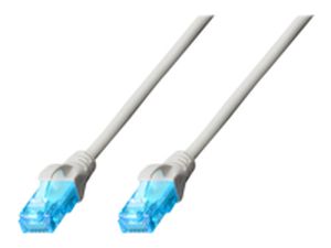 DIGITUS CAT 5e U-UTP patch cable PVC AWG 26/7 length 0.25m color grey