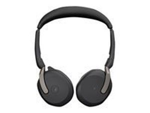 JABRA Evolve2 65 Flex MS Stereo Headset on-ear Bluetooth wireless active noise cancelling USB-A black Certified for Microsoft Te