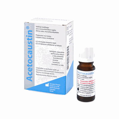 ACETOCAUSTIN medicininė priemonė karpoms gydyti 0,5 ml 