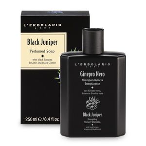 L'Erbolario Black Juniper Kadagių kvapo plaukų ir kūno prausiklis vyrams, 250 ml