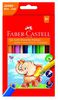 Spalvoti pieštukai Faber-Castell Jumbo, tribriauniai, 24 spalvų