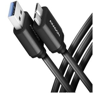 Axagon Data and charging USB 3.2 Gen1 cable length 1 m. 3A. Black.