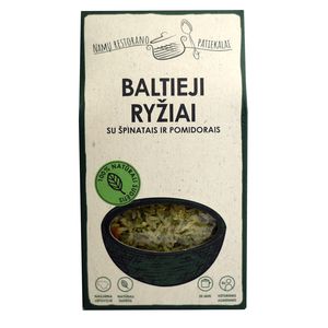 Baltieji ryžiai su špinatais ir pomidorais – Baltieji ryžiai, 250 g