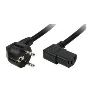 Power cord with Schuko male to IEC-C13 female