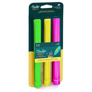 3Doodler Start 3DS-ECO-MIX4-75 eksploatacinė medžiaga 3D spausdintuvams Kompostuojamas plastikas Žalia, Rožinė, Geltona 1 g