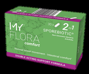 MY FLORA COMFORT Sporebiotic®, gyvybingos bakterijos sporose, 30 kapsulių