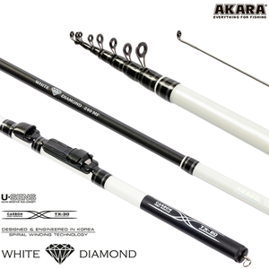 Spiningas teleskopinis AKARA White Diamond MF TX-30 240 cm