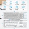 Royal Kludge RK96 White Wireless Mechanical Keyboard | 90%, Hot-swap, RGB, Blue Switches, US