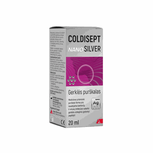 Coldisept nanoSilver gerklės purškalas 20 ml