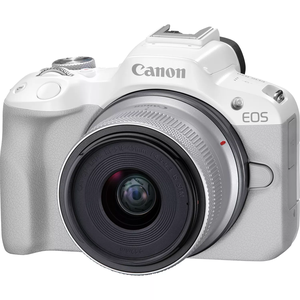 Fotoaparatas Canon EOS R50 WH + RF-S 18-45mm F4.5-6.3 IS STM (SIP) Megapixel 24.2 MP, Image stabilizer, ISO 32000, Display diagonal 2.95", Wi-Fi, Vide