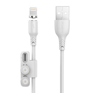 Cable USB with magnet Foneng X62 3w1 (white)