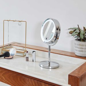 Vaizdą didinantis dvipusis veidrodis (X1/X10) su LED apšvietimu Lanaform Stand Mirror X10