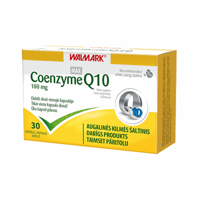 WALMARK Coenzyme Q10 MAX 100 mg kapsulės N30
