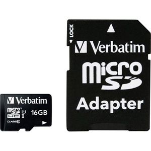 Verbatim microSDHC 16GB Class 10 incl Adapter