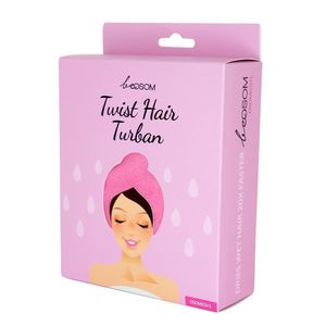 OSOM Professional Twist Hair Turban Rausvos spalvos turbanas plaukams, 1vnt