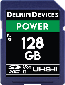 DELKIN 128GB SDXC UHS-II, CINEMA SD (U3/V90)