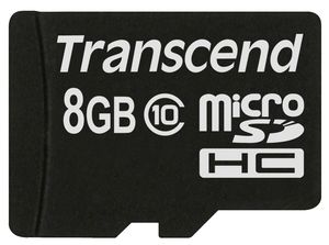 Transcend microSDHC 8GB Class 10 + SD-Adapter