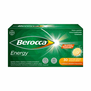 Berocca Energy šnypščiosios tabletės N30