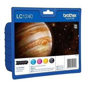 BROTHER LC-1240 ink cartridge black and tri-colour high capacity 600 pages 1-pack blister without alarm