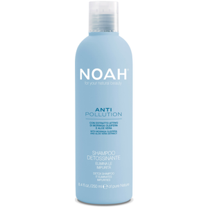 Noah Anti Pollution Detox Shampoo Valomasis-drėkinamasis šampūnas su alijošiaus ir aliejinės moringos ekstraktais, 250ml