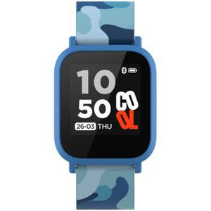 CANYON My Dino KW-33, Teenager smart watch, 1.3 inches IPS full touch screen, blue plastic body, IP68 waterproof, BT5.0, multi-sport mode, built-in kids game, compatibility with iOS and android, 155mAh battery, Host: D42x W36x T9.9mm, Strap: 240x22mm, 33g
