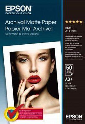 EPSON Matte archival paper inkjet 192g/m2 A3+ 50 sheets 1-pack