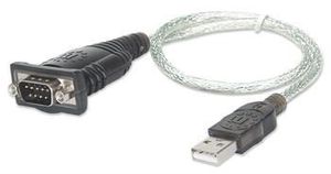 MANHATTAN USB to Serial Converter connects One Serial Device to a USB Port Prolific PL-2303 Chip 45 cm 18 in