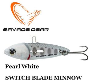 Savage gear Switch Blade Minnow Pearl White blizgė 18 g