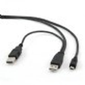 GEMBIRD CCP-USB22-AM5P-3 Dual USB Y 2.0 A-plug to MINI 5PM 0 9m cable