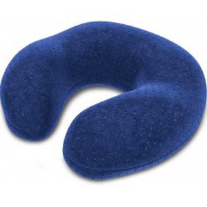 Ergonominė kelioninė kaklo pagalvė su memory užpildu mėlyna