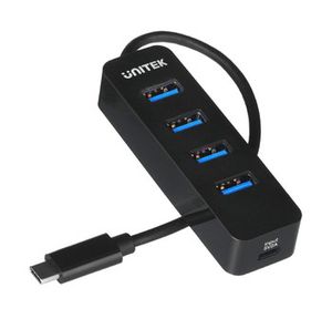 UNITEK KONCENTRATORIUS USB-C 4XUSB-A 3.1, AKTYVUS, 10 VATŲ, H1117B