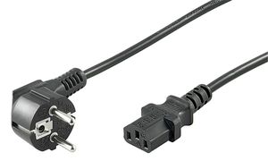 Goobay 68604 Cold-device connection cord, angled; 1.5 m, black