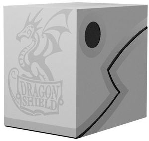 Dragon Shield Double Shell Deck Box - Ashen White/Black