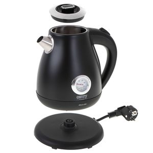 Virdulys Camry Kettle with a thermometer CR 1344 Electric, 2200 W, 1.7 L, Stainless steel, 360° rotational base, Black