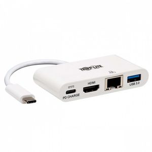 USB-C Multiport Adapter - 4K HDMI, USB-A Port, GbE, 60W PD Charging, HDCP, White U444-06N-H4GU-C 