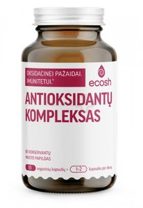 Maisto papildas ECOSH ANTIOKSIDANTŲ KOMPLEKSAS kapsulės N90