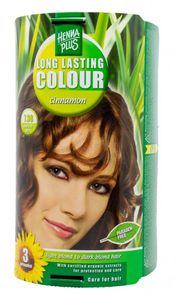 HENNAPLUS plaukų dažai ilgalaikiai su 9 ekologiškais augaliniais ekstraktais spalva cinamono 7.38