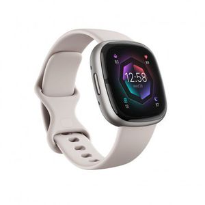 Fitbit Sense 2 Watch 41mm, NFC, GPS, Lunar White/Platinum Aluminium - išmanusis laikrodis