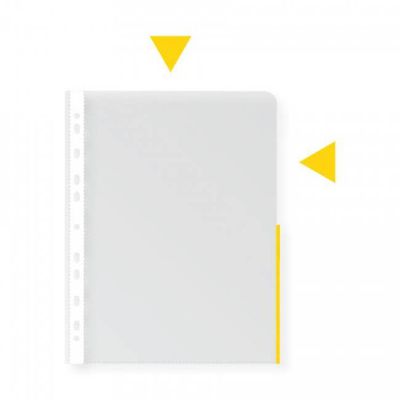 Signalinė įmautė dokumentams College, A4, geltonu krašteliu