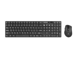 Klaviatūra+pelė Natec Keyboard and Mouse Stringray 2in1 Bundle Keyboard and Mouse Set, Wireless, US, Black
