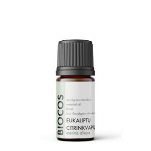 Biocos Eucalyptus Citriodora Essential Oil Eukaliptų citrinkvapių ir citrininių korimbijų eterinis aliejus, 5ml
