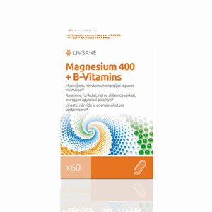 Livsane tabletės MAGNESIUM 400 + B-VITAMINS N60