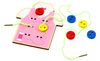 Medinis Montessori varstymo žaidimas - Sagos (rožinis)